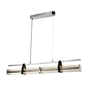 Golden pipe brown ribbon  Pendant light